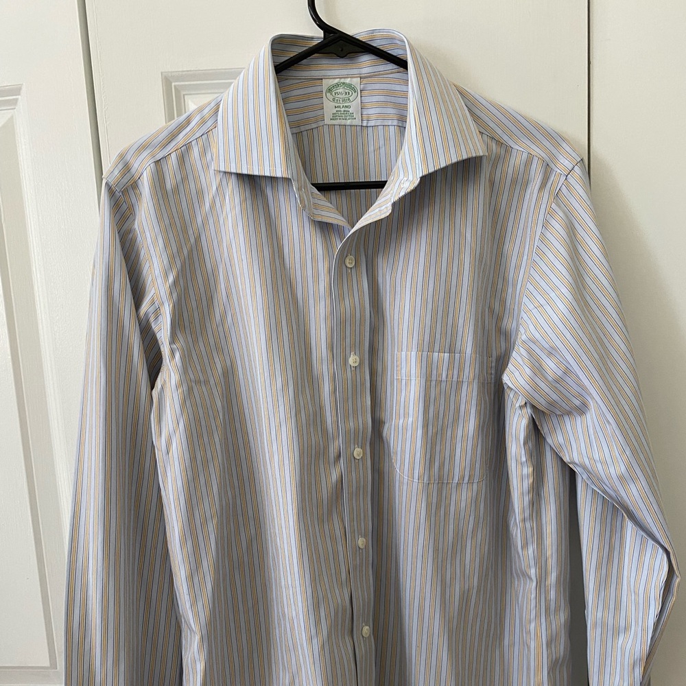 Brooks Brothers Milano Button Down Shirt 15 1/2 - 33